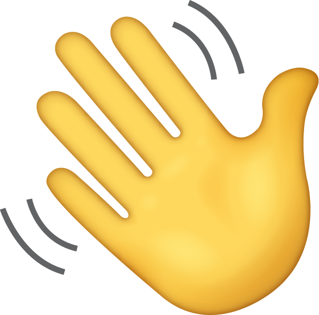 Waving hand emoji